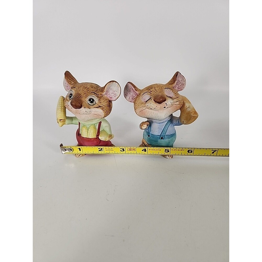 HOMCO Vintage Harvest Country Mouse Figurines - Set of 2/PAIR #5601 TAIWAN - Picture 15 of 16
